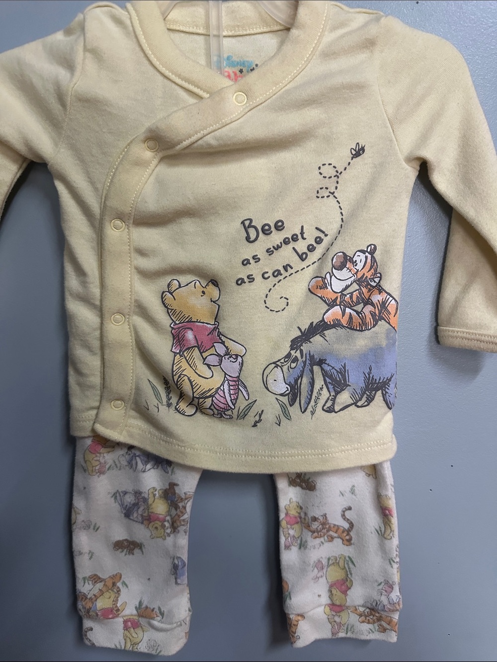 Baby Yellow Winnie the Pooh One-Piece Set